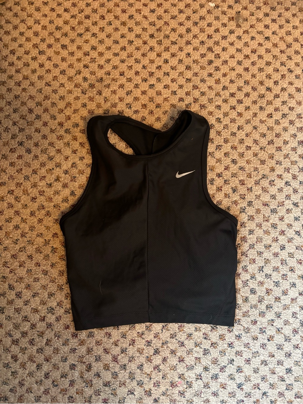 Nike Black High-Neck Racerback Crop Top